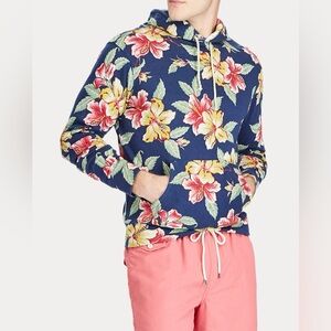 Hibiscus Floral Cotton Spa Terry Hoodie